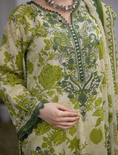 D-1880 3-PCS Embroidered Lawn Collection
