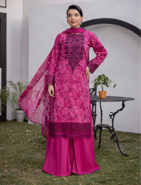 D-1881 3-PCS Embroidered Lawn Collection