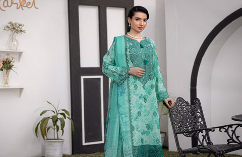 D-1882 3-PCS Embroidered Lawn Collection
