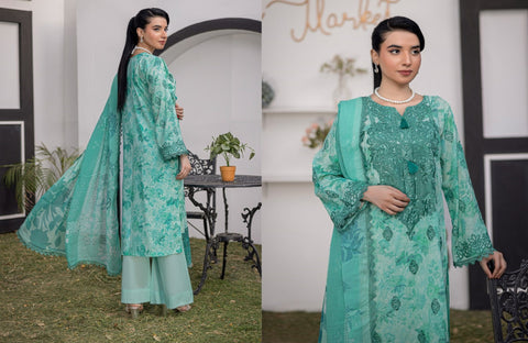 D-1882 3-PCS Embroidered Lawn Collection