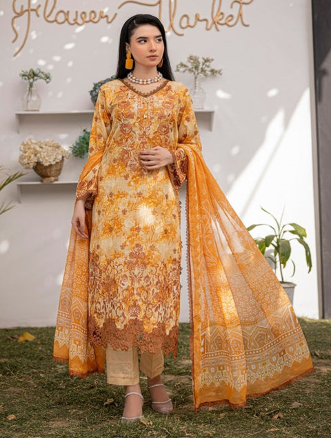D-1875 3-PCS Embroidered Lawn Collection (Copy)