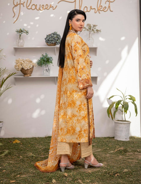 D-1875 3-PCS Embroidered Lawn Collection (Copy)