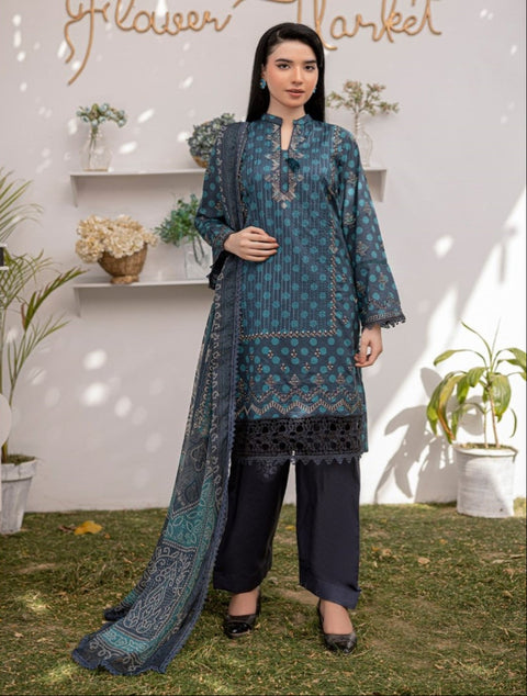 D-1873 3-PCS Embroidered Lawn Collection