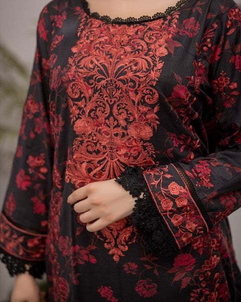 D-1872 3-PCS Embroidered Lawn Collection
