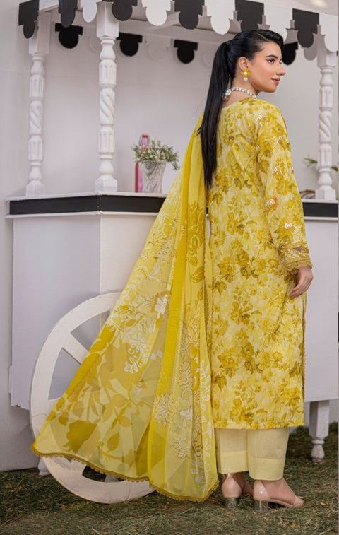 D-1879 3-PCS Embroidered Lawn Collection