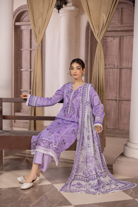 D-2161 |3-Piece  Lawn Print  Collection