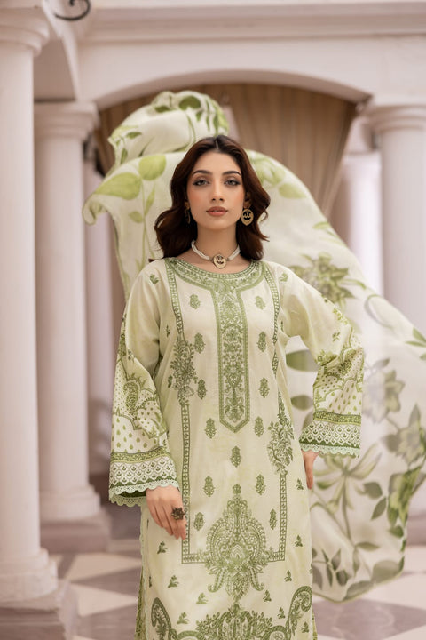 D-2155  |3-Piece Lawn Print Collection