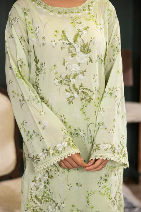 D-2237 | 3Pcs Embroidered Lawn