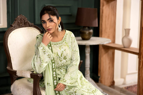 D-2237 | 3Pcs Embroidered Lawn
