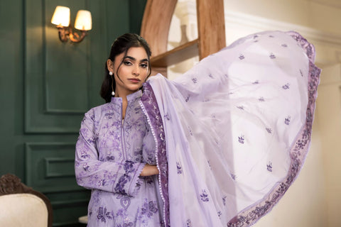 D-2236 | 3pcs embroidered Lawn