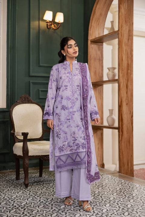D-2236 | 3pcs embroidered Lawn