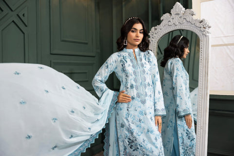 D-2235 | 3pcs Embroidered Lawn