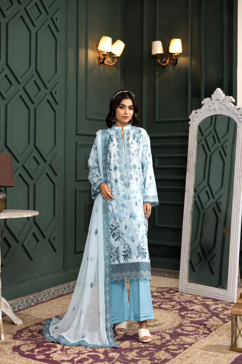 D-2235 | 3pcs Embroidered Lawn