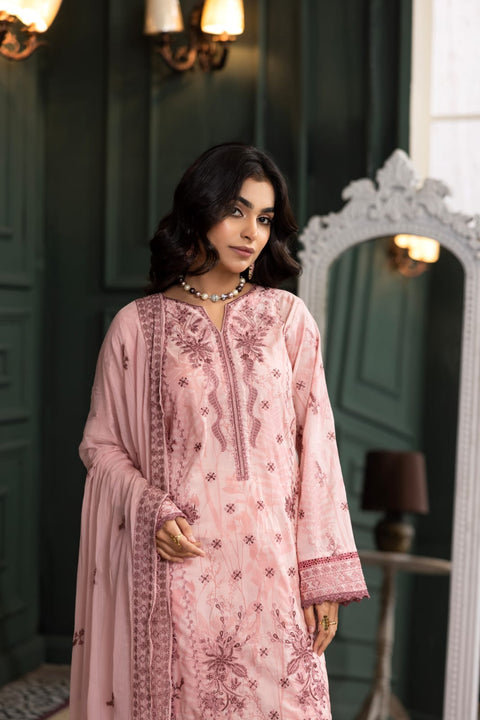 D-2234 | 3Pcs Embroidered Lawn