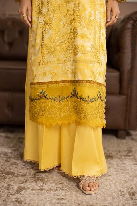 D-2233 | 3Pcs Embroidered Lawn