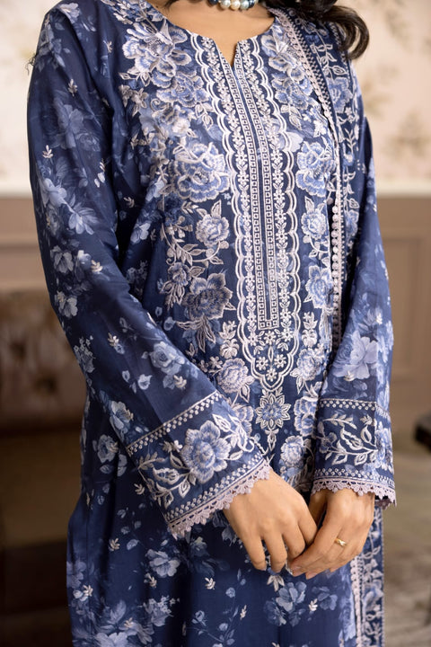 D-2239 | 3Pcs Embroidered Lawn