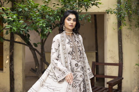 D-2460| 3 Pcs Embriodered Viscose Collection