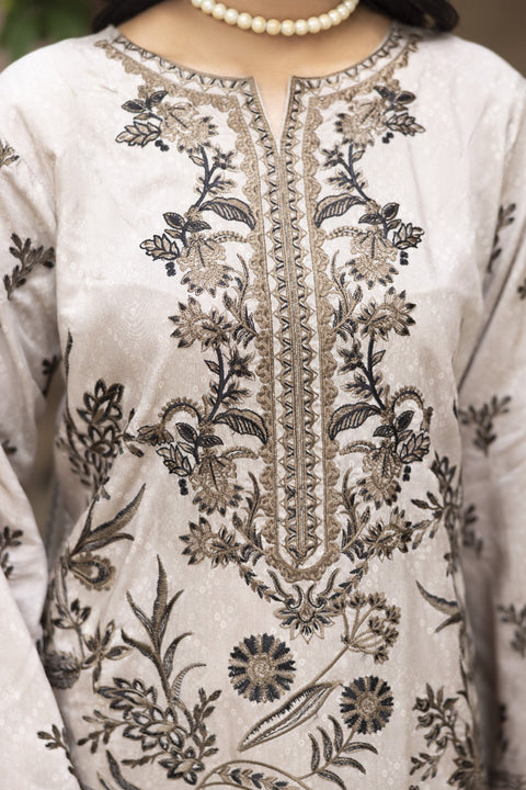 D-2460| 3 Pcs Embriodered Viscose Collection