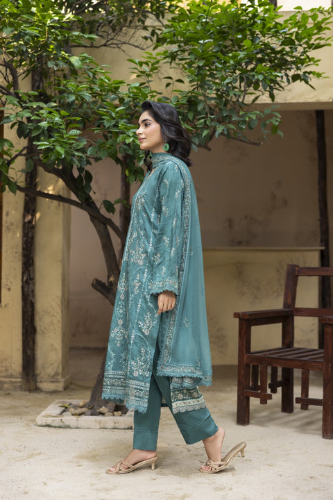 D-2461 | 3 Pcs Embriodered Viscose Collection