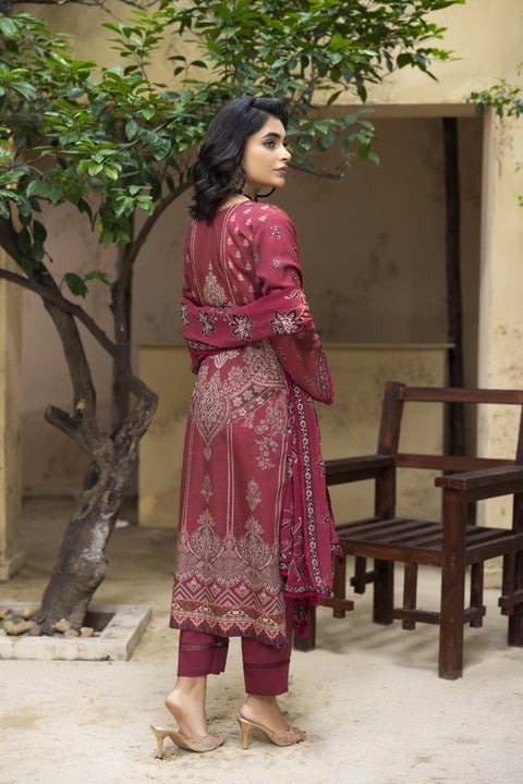 D-2462| 3 Pcs Embriodered Viscose Collection
