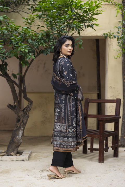 D-2463| 3 Pcs Embriodered Viscose Collection