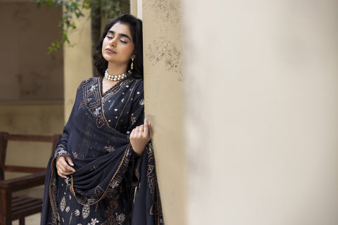 D-2463| 3 Pcs Embriodered Viscose Collection