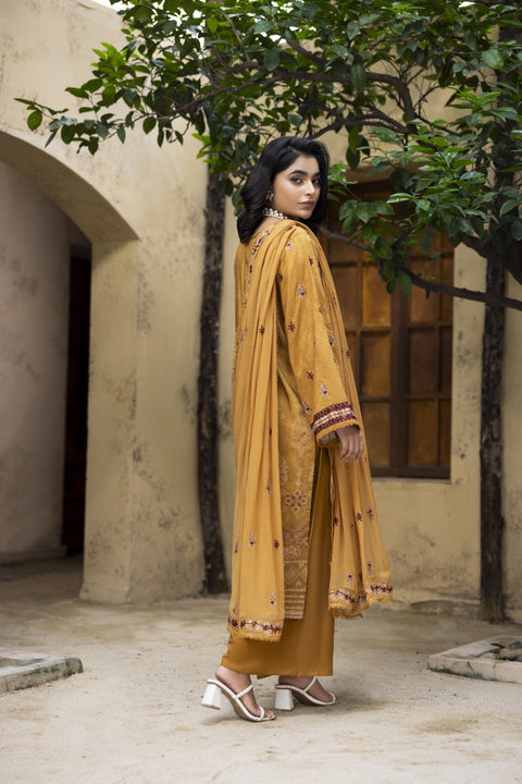 D-2464| 3 Pcs Embriodered Viscose Collection