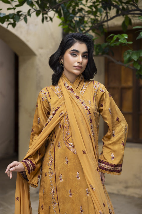 D-2464| 3 Pcs Embriodered Viscose Collection
