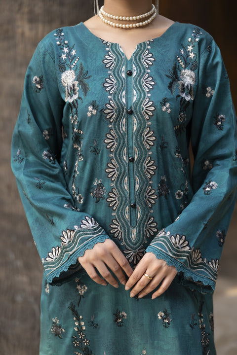 D-2466| 3 Pcs Embriodered Viscose Collection