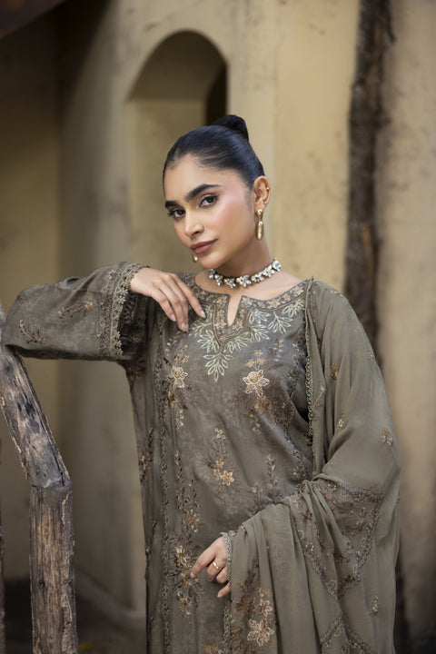 D-2469| 3 Pcs Embriodered Viscose Collection