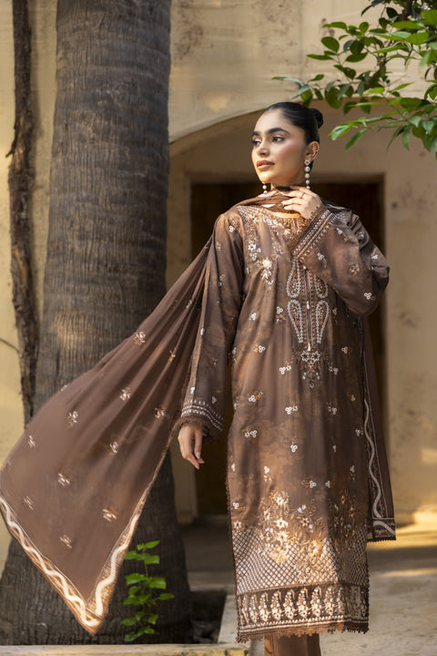 D-2465| 3 Pcs Embriodered Viscose Collection