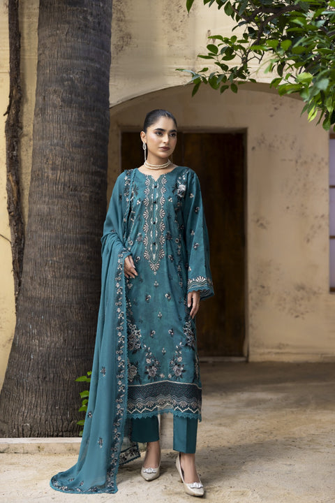 D-2466| 3 Pcs Embriodered Viscose Collection
