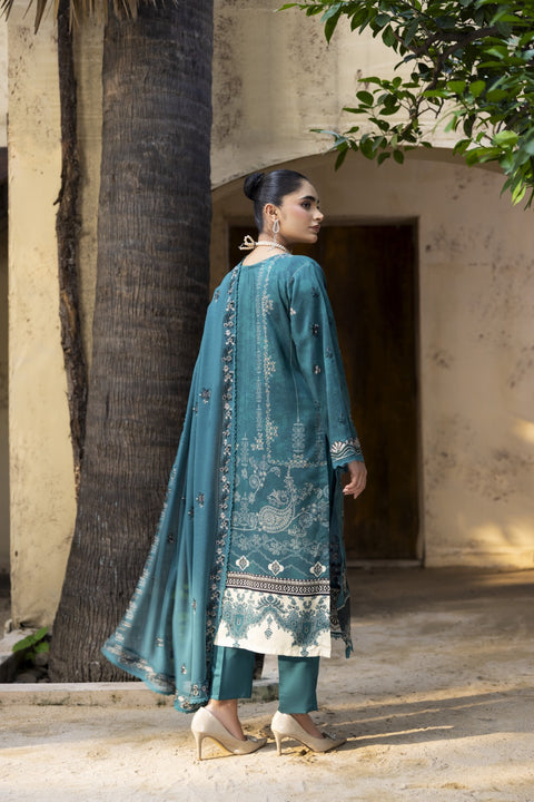 D-2466| 3 Pcs Embriodered Viscose Collection