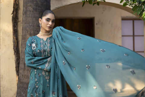D-2466| 3 Pcs Embriodered Viscose Collection